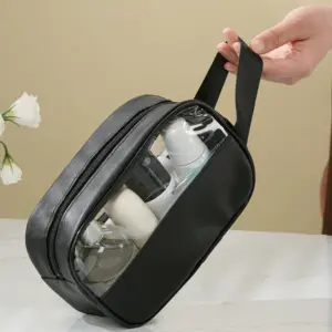 Necessaire de PVC Transparente Organizador Bolsa Pequena 25,5x7,5x14,5cm Sortido - Amigold - Imagem 2