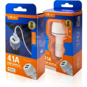 Carregador de Celular Veicular Turbo USB Duplo 4.1A Modelo G06 (S/ Cabo) - Inova - Imagem 4