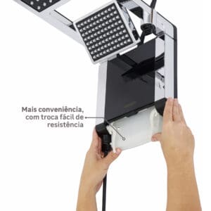 Chuveiro Elétrônico Lorenzetti Acqua Ultra Duo Flex Preto Cromado 6800w 220v - Lorenzetti - Imagem 3