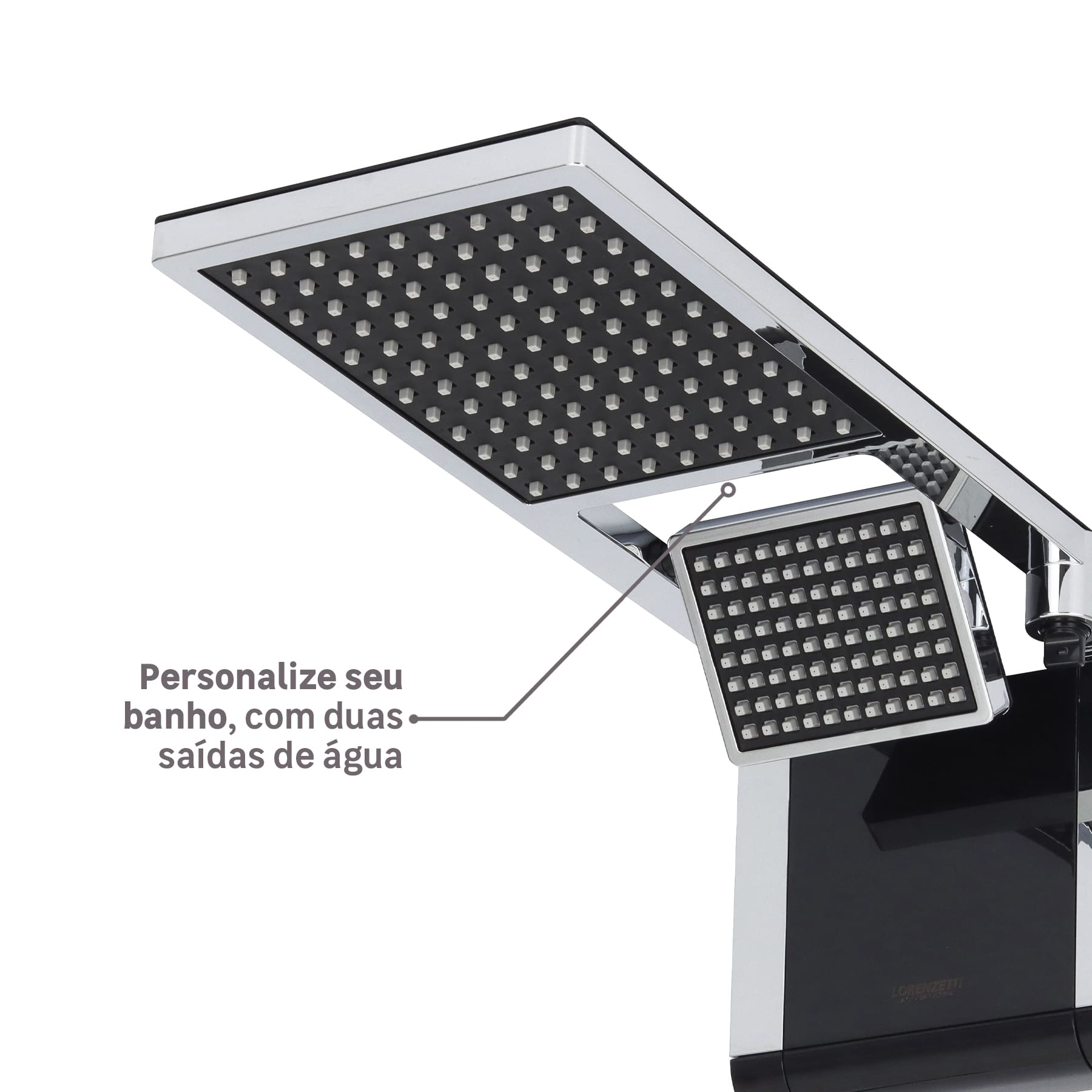 Chuveiro Elétrônico Lorenzetti Acqua Ultra Duo Flex Preto Cromado 6800w 220v - Lorenzetti - Imagem 2