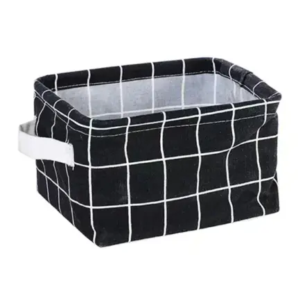 Cesto Organizador Retangular 30x20x15cm Canvas com Revestimento PE e Ferro SK0217 - New Way