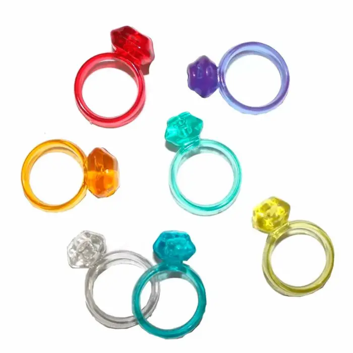 Mini Brinquedo Anel Cristal com 10un-Festas - Imagem 1