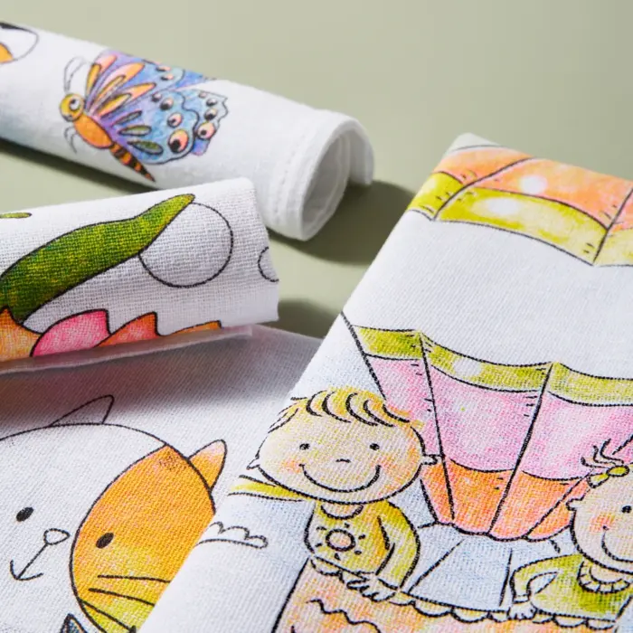 Pano de Prato Decorado Diversas Estampas 43x67cm Sortido - GePanos - Imagem 2