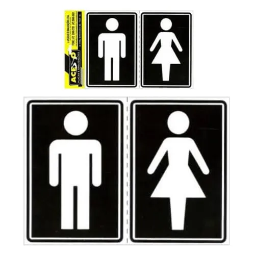 Placa de Sinalização em PS Sanitário Masculino/Feminino 10x15cm – Acesso Placas & Sinalizações - Imagem 4