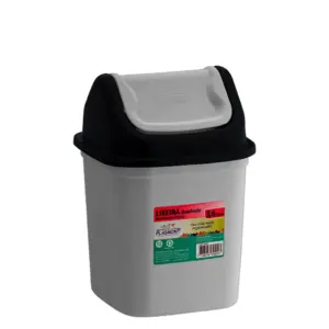 Lixeira Quadrada Basculante de Plástico Branca Sortida 3,6L - Plasmont - Imagem 3
