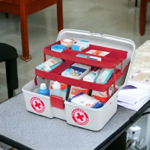 Maleta de Primeiros Socorros com 2 Bandejas Articuladas 33x20x16cm - Arqplast - Imagem 2