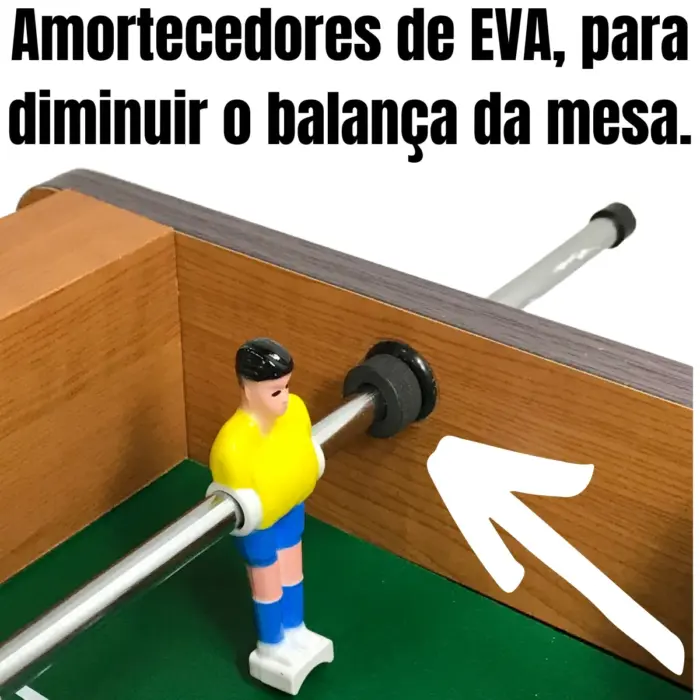 Brinquedo Mesa De Pebolim (FlaFlu) de 52x30cm - Toy King - Imagem 3