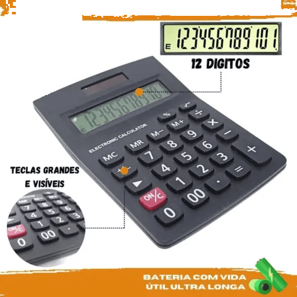 Calculador Eletrônica 12 Digitos CRS-3851 - Caerus - Imagem 2