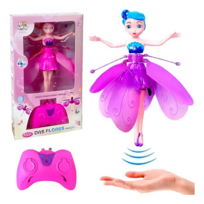 Boneca Fada das Florese que Voa com Controle Remoto - Toy King - Imagem 5
