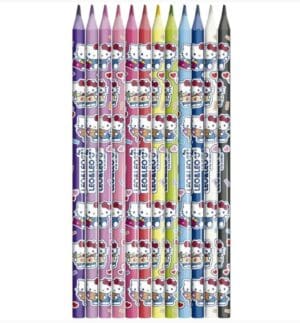 Lápis de Cor Triangular Hello Kitty 12 Cores - -Leo&Leo - Imagem 2
