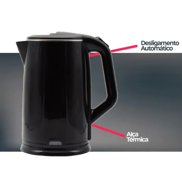 Jarra Elétrica Preta Multi Power 2,0 Litros 220V - +Casa - Imagem 3