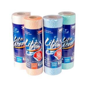 Rolo de Pano Multi-USo com 50 Unidades de 28x40cm - Life Clean