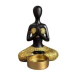 Enfeite Porta Vela Decorativo de Resina de 14cm - Amigold