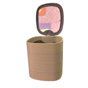 Porta Jóias / Organizador Multiuso 12x12cm com 4 Divisórias e Espelho - Organiz - Imagem 3