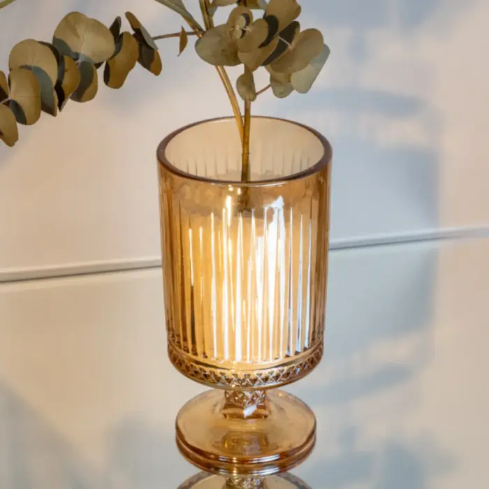 Vaso Decorativo Esplendor Âmbar 10x18,7cm - Lanty - Imagem 4