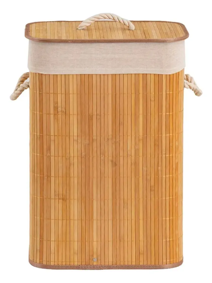 Cesto organizador de 72 Litros com Alças de 40x30x60cm em Bambu com Algodão - Casita - Imagem 10
