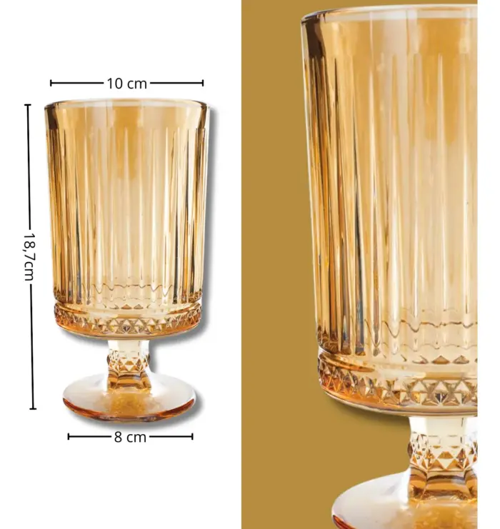 Vaso Decorativo Esplendor Âmbar 10x18,7cm - Lanty - Imagem 3
