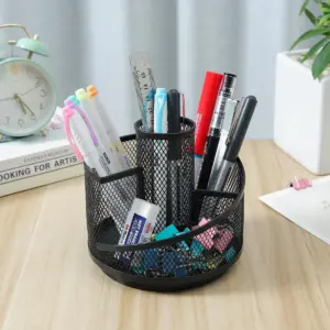 Organizador de Metal Multifuncional de 12x13,5cm com 4 Divisórias - Cozy - Imagem 2