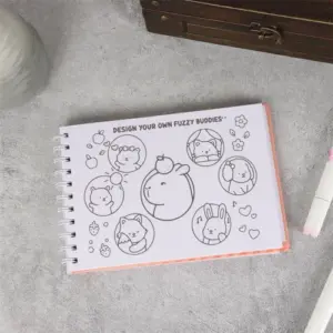 Livro para Colorir Capybara com Adesivos de 48 Folhas e Capa Dura - Imagem 3
