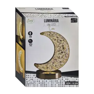 Luminária de Mesa Recarregável LED Lua de 18,5cm Touch - Cosy - Imagem 3