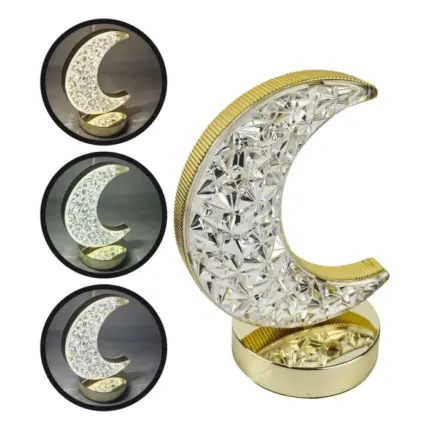 Luminária de Mesa Recarregável LED Lua de 18,5cm Touch - Cosy