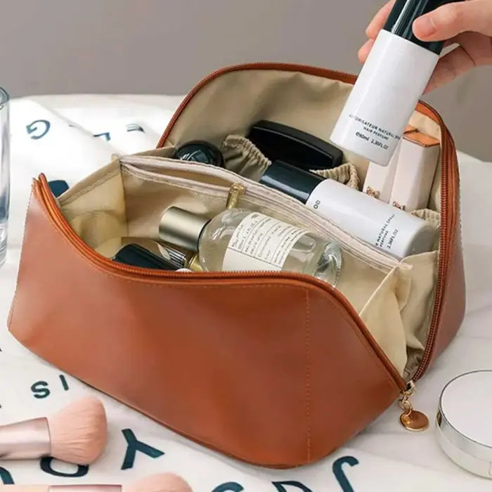 Necessaire Multiuso 24x12cm de Courino e Poliéster - Cosy Utilidades - Imagem 4