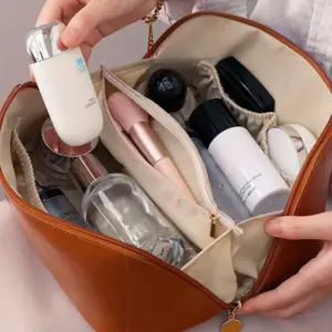 Necessaire Multiuso 24x12cm de Courino e Poliéster - Cosy Utilidades - Imagem 2