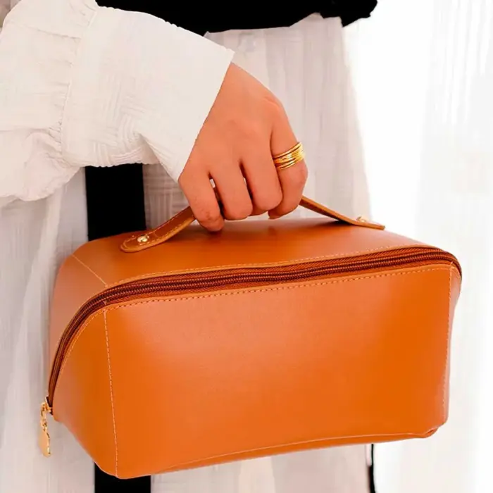 Necessaire Multiuso 24x12cm de Courino e Poliéster - Cosy Utilidades - Imagem 5
