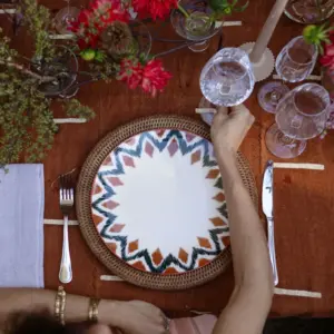 Prato Raso de Cerâmica com 26cm Unni Boho - Oxford - Imagem 2