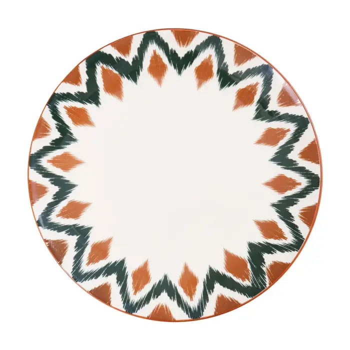 Prato Raso de Cerâmica com 26cm Unni Boho - Oxford - Imagem 1