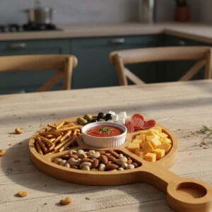 Petisqueira de MDF de 24x34x1,3cm com 5 Divisórias - Casita - Imagem 2