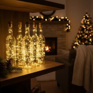 Luz Fio de Fada com 20 LED's Brancos Modelo Rolha a Pilha - 2 Metros - Imagem 2