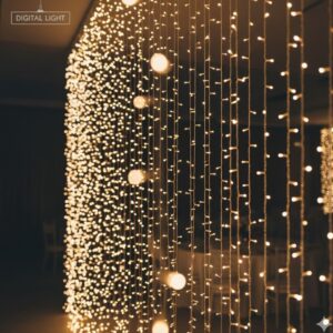 Cortina para Decoração com 320 LED's 3x3M Branco Quente - Digital Light - Imagem 2