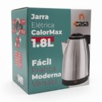 Chaleira / Jarra Elétrica em Inox de 1,8 Litros 220V com Desligamento Automático - +Casa