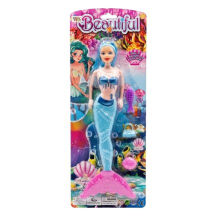 Boneca Sereia Beautiful com Acessórios e Luz - Miki Toy